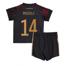 Tyskland Jamal Musiala #14 Bortaställ Barn VM 2022 Korta ärmar (+ Korta byxor)